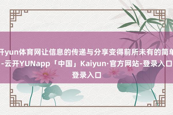 开yun体育网让信息的传递与分享变得前所未有的简单-云开YUNapp「中国」Kaiyun·官方网站-登录入口